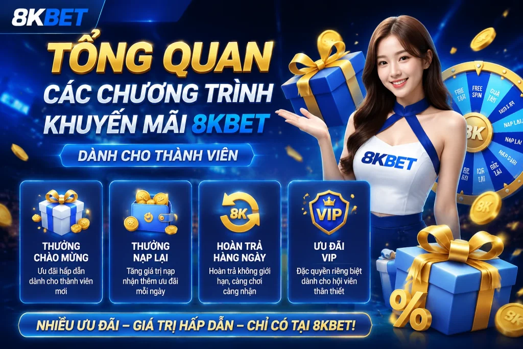 Khuyến Mãi 8KBET – Cập Nhật Ưu Đãi Hấp Dẫn 2026 1 8Kbet_KM